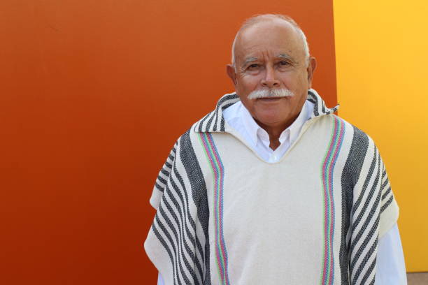 hombre anciano latinoamericano genuino - trajes tipicos del peru fotografías e imágenes de stock