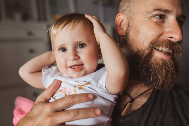 istock Happy family with father 1175577408