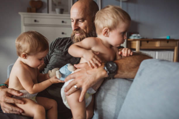 istock Happy family with father 1175579555