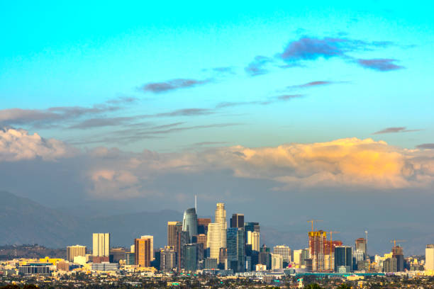 istock Los Angeles skyline at twilight 1175580945