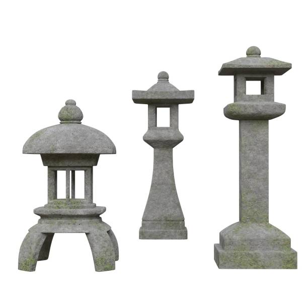 istock Japanese garden toro lamps 1175584697