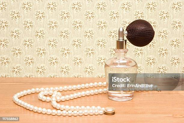 Perfume And Pearls Stock Photo - Download Image Now - Beauty, Bottle, Color Image