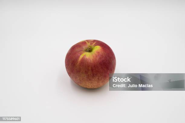Macintosh Apple On White Stock Photo - Download Image Now - Agriculture, Apple - Fruit, Close-up