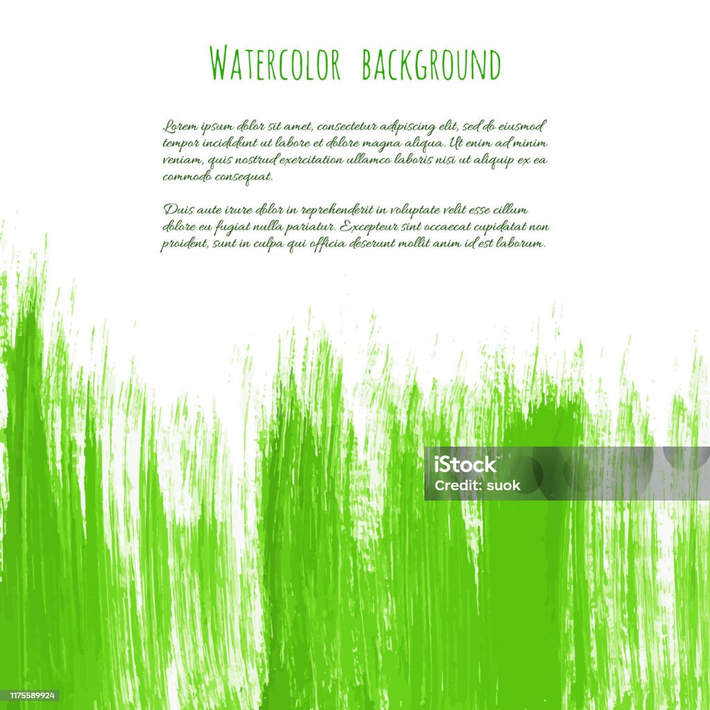 Abstract Greenery Texture Vector Greenery Watercolor Texture Background Stock Illustration ...