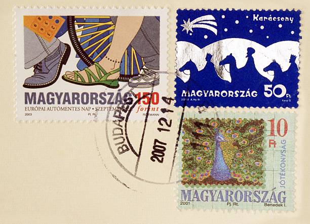 istock Hungarian stamps on letter from Hungary 117559141