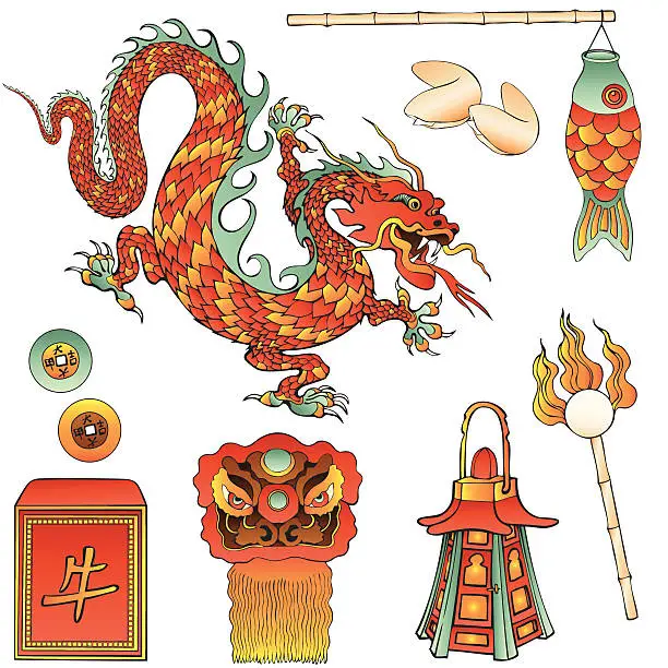 Vector illustration of Chinese New Year Design Elements