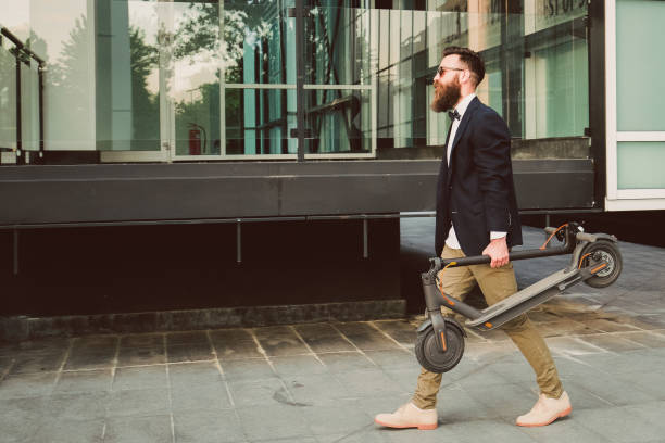 Eco conscious hipster businessman