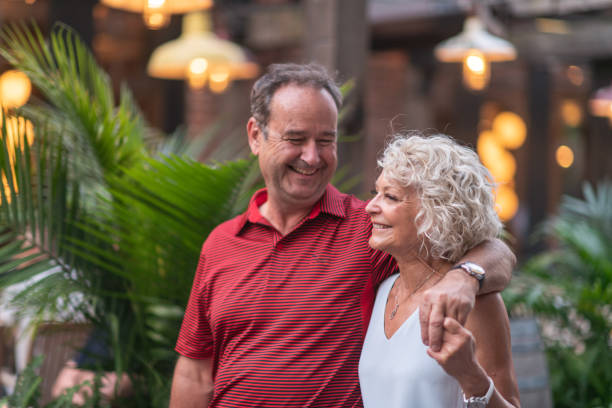 istock Happy retired couple on vacation 1175600695
