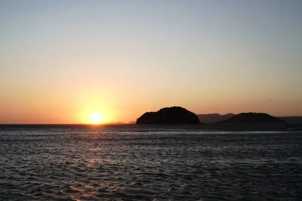 Amakusa coast with beautiful sunset