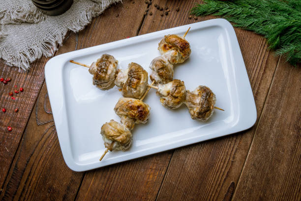 istock Skewers of mushrooms 1175606238
