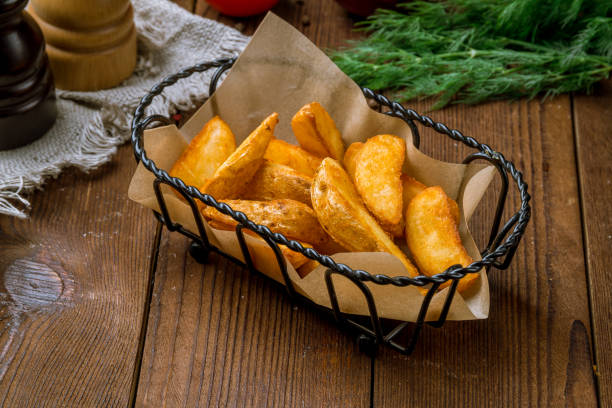istock The potatoes wedges on the Board 1175606249