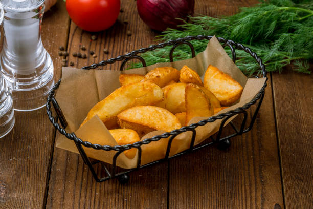 istock The potatoes wedges on the Board 1175606419