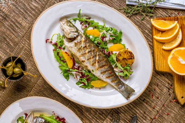 istock Fried sea bass 1175609926