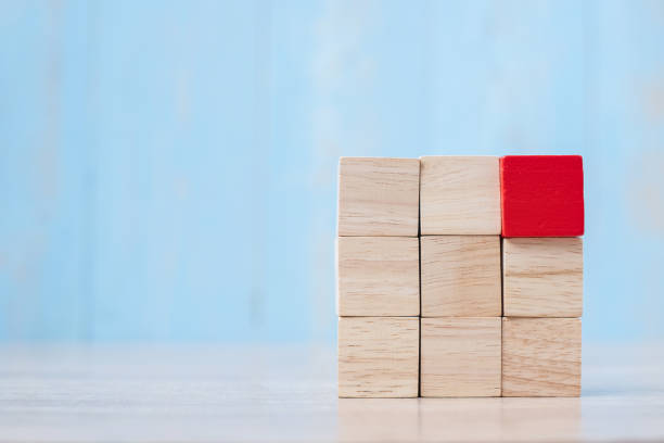 istock Red wooden block on the building. Business planning, Risk Management, Solution, strategy, different and Unique Concepts 1175615101