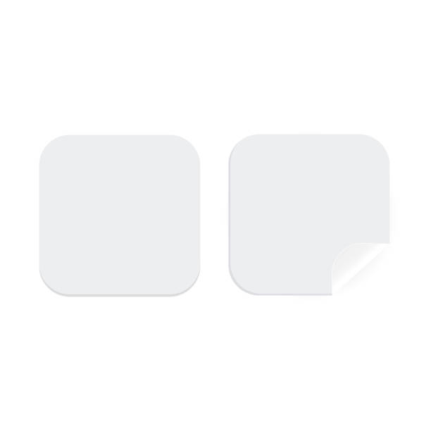 istock The round adhesive sticker is blank, simulated with curved corners. Blank white circular stripe And white circle vector sticker 1175616928