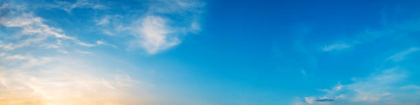 istock Panorama sky with cloud on a sunny day. Beautiful cirrus cloud. 1175619776
