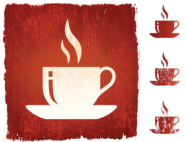 чашка кофе и чай роялти-фри векторные фон вектор роялти-фри - coffee stained wood stain coffee cup stock illustrations