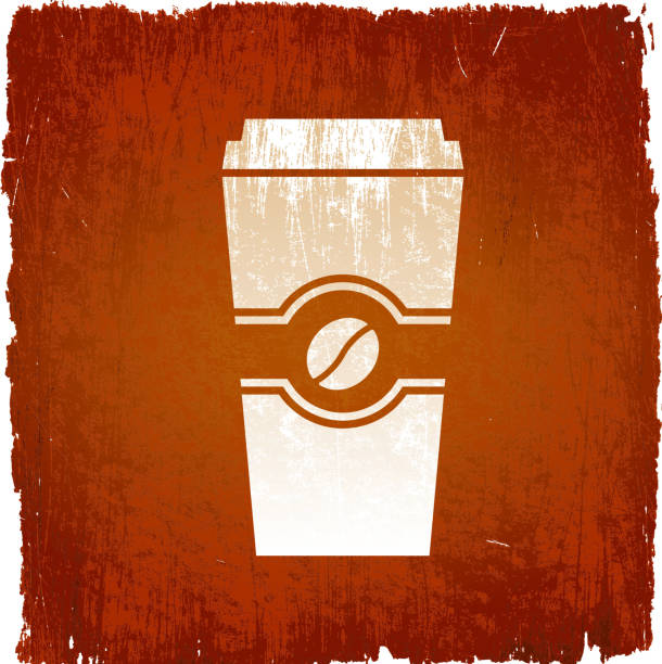 чашка кофе на роялти-фри векторные фон - coffee stained wood stain coffee cup stock illustrations
