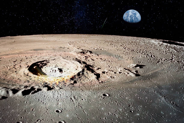 istock Planet Earth from the moon surface. Elements of this image furnished by NASA. 1175628717