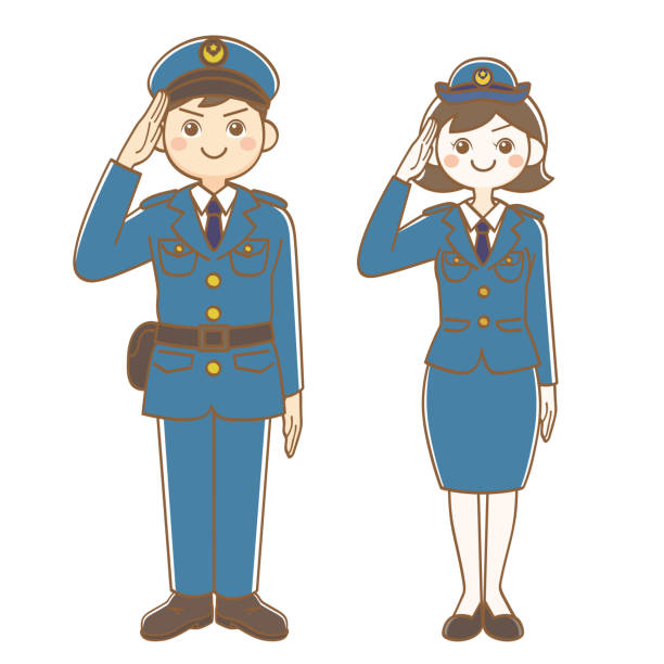 Male And Female Police Officers Stock Illustration - Download Image Now -  Japan, Police Force, Trooper - iStock