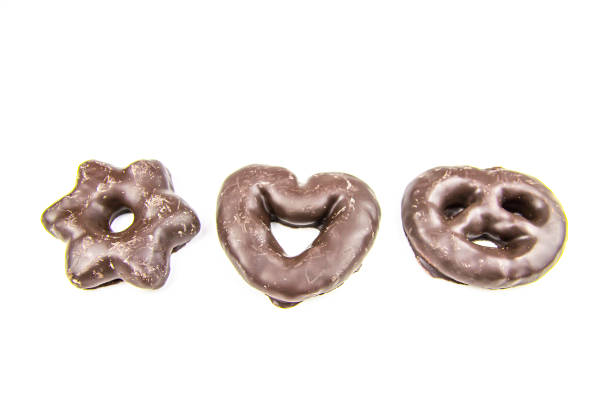istock Gingerbread cookies in chocolate on a white background. 1175637273