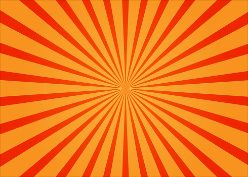 orange sunburst ray background