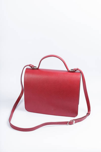 istock Red women bag on a white background 1175639455