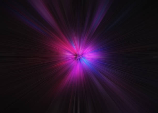 istock Light explosion star with glowing particles and lines. Beautiful abstract rays background. 1175640428
