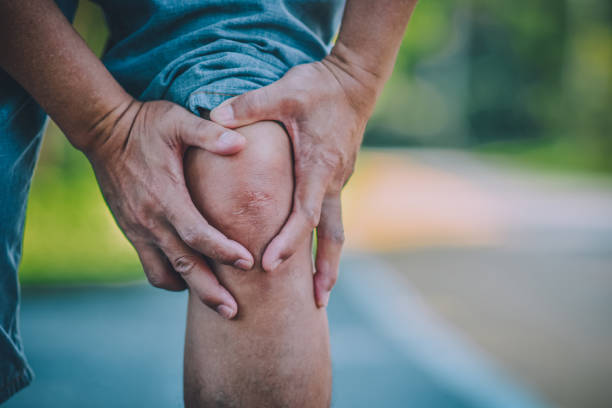 istock Close up old man knee pain 1175640479
