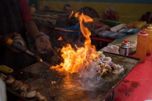 istock grilled squid satay or calamari satay its delicious indonesian seafood 1175641757