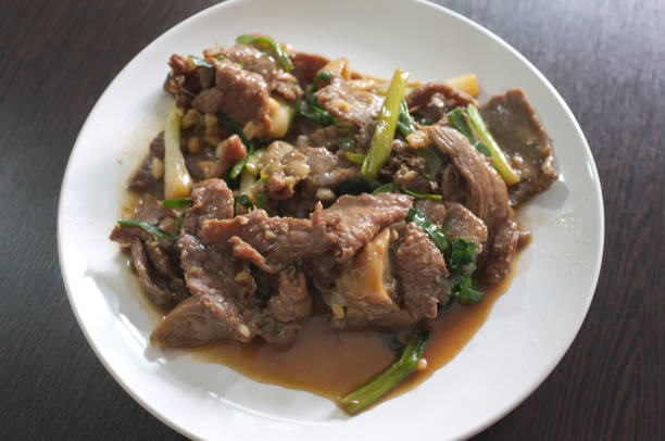istock Fried beef with oyster sauce , Thai cuisine 1175643010
