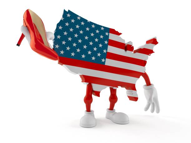 istock USA character holding high heel 1175644922