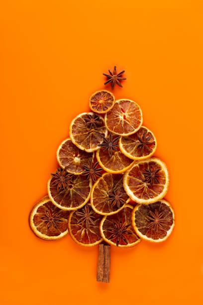 istock Christmas tree made of dry oranges. 1175648094