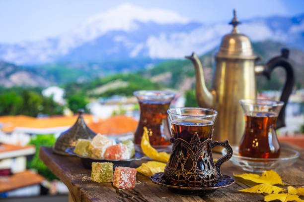 istock Cup of traditional turkish tea 1175653428