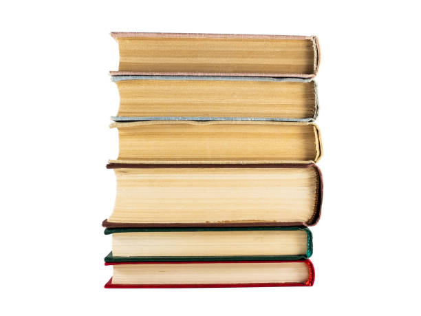 istock A stack of books of different colors with aged yellow pages 1175655634