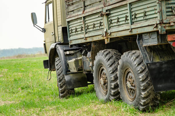 istock Side of Military Truck 1175661568