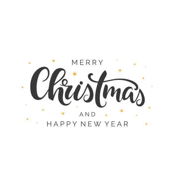 istock Merry Christmas vector brush calligraphy. Handwritten Christmas typography print for flyer, poster, card, banner. Handwritten decorative design element. 1175666381