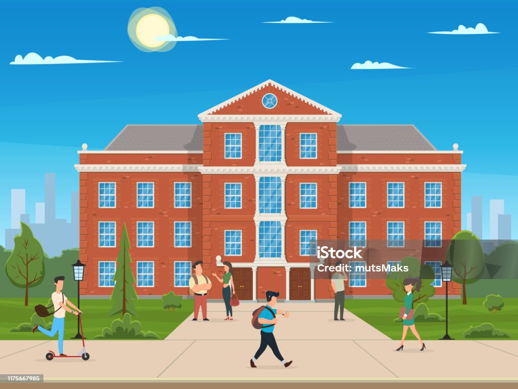 University Or College Building Stock Illustration - Download Image Now - School Building, Education, Campus - iStock University Or College Building Stock Illustration - Download Image Now - School Building, Education, Campus - iStock