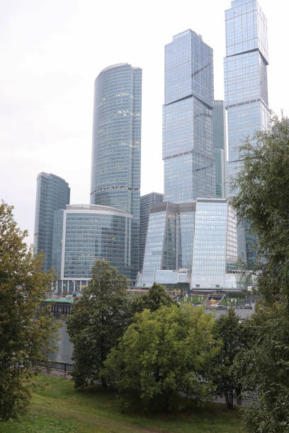 istock Business center with high skyscrapers 1175671540