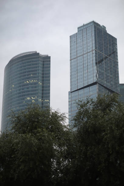 istock Business center with high skyscrapers 1175671560