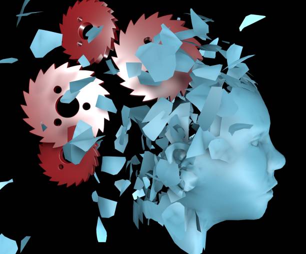 istock 3 d illustration of broken human head and moving gear wheels cogwheels 1175672937