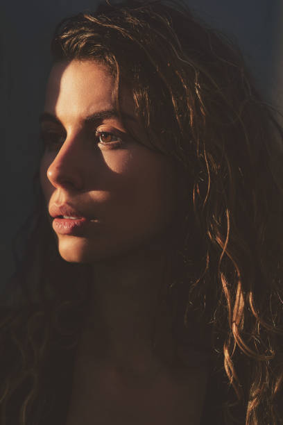 Portrait of young woman stock photo
