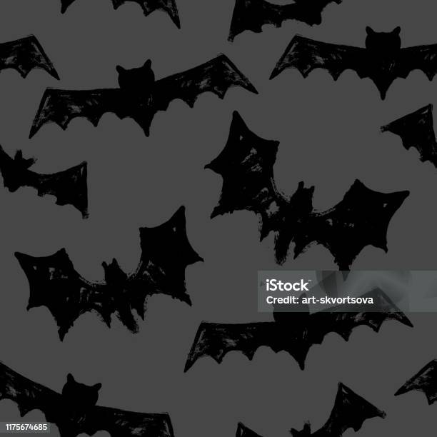Bat Pattern Computer Background Seamless Black Pattern With Bat Vector Background Perfect For ...