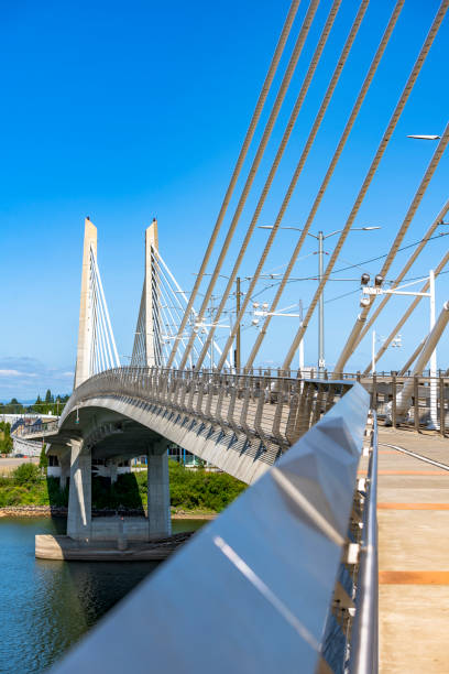 istock Pedestrian and Transportation Tilikum Crossing Bridge across Willamette River 1175677236