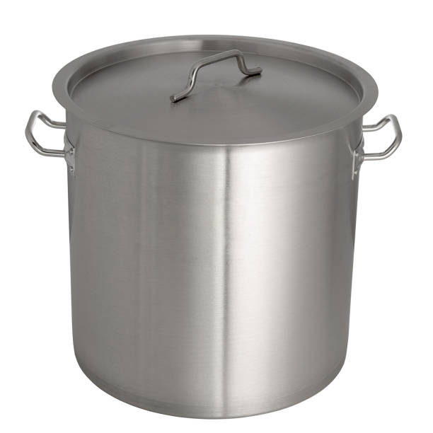 istock pan with stainless steel lid on a white background 1175680002
