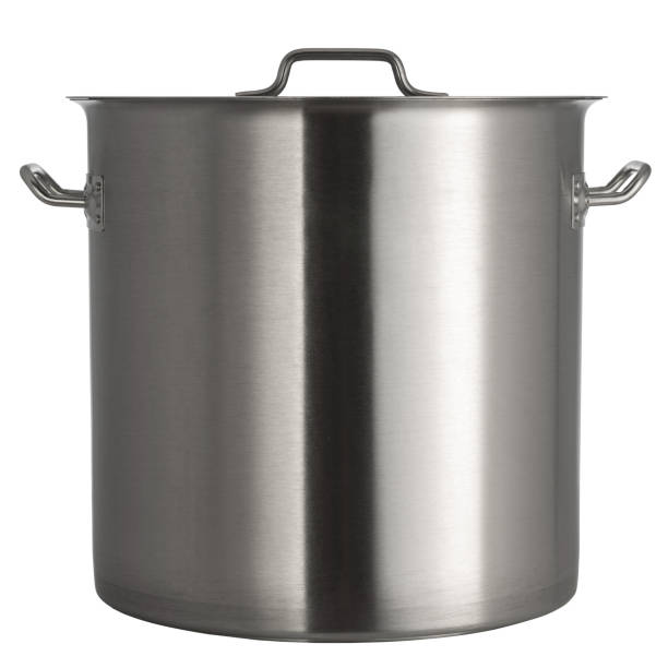 istock pan with stainless steel lid on a white background 1175680006