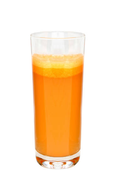 istock Full glass of orange juice on white background 1175680454