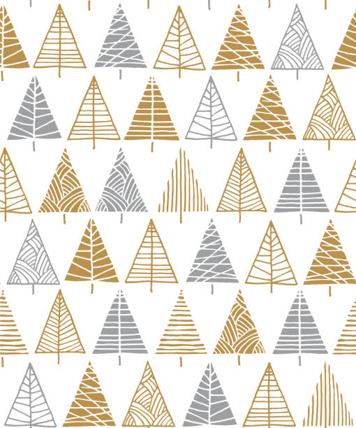 Christmas tree seamless pattern background. Christmas tree seamless pattern background. Stock illustration white background sign snow winter stock illustrations