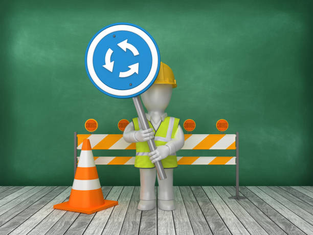 istock RONADABOUT Road Sign on Chalkboard Background - 3D Rendering 1175686339