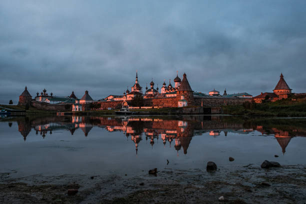 istock Beautiful russian Solovki Monastery at summer day. 1175689345